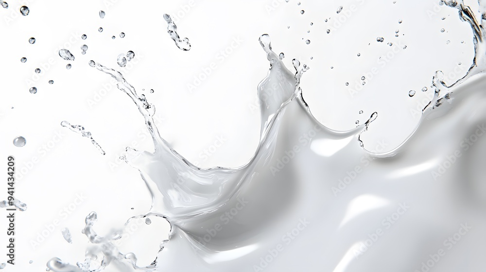 CG Abstract Liquid Splash: A dynamic, CG-rendered splash of liquid, frozen in time, with droplets suspended on a white background.
CG Abstract Liquid Splash: A dynamic, CG-rendered splash of liquid, frozen in time, with droplets suspended on a white background.