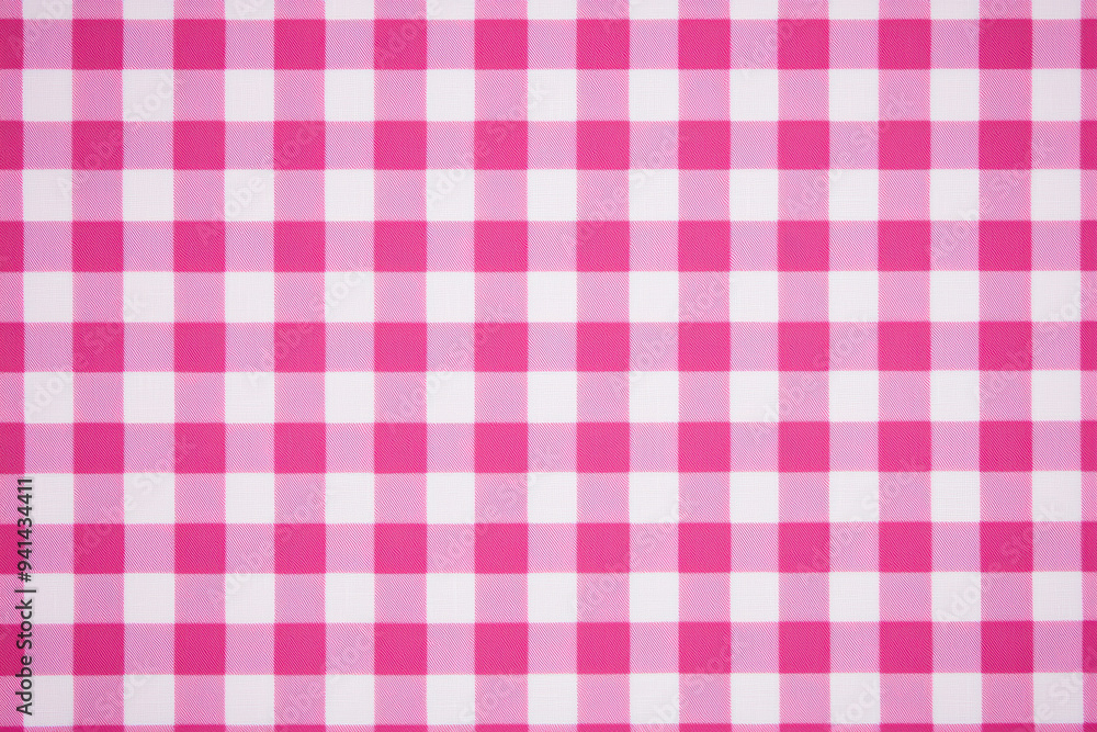 Pink and white gingham checkered pattern background. Vibrant textile design perfect for picnic, tablecloth, fashion, or decor applications. Pink and white gingham checkered pattern background. Vibrant textile design perfect for picnic, tablecloth, fashion, or decor applications.