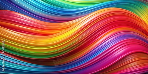 Wallpaper Mural Colorful abstract wave background with vibrant and flowing patterns , vibrant, abstract, wave, colorful, background, design Torontodigital.ca