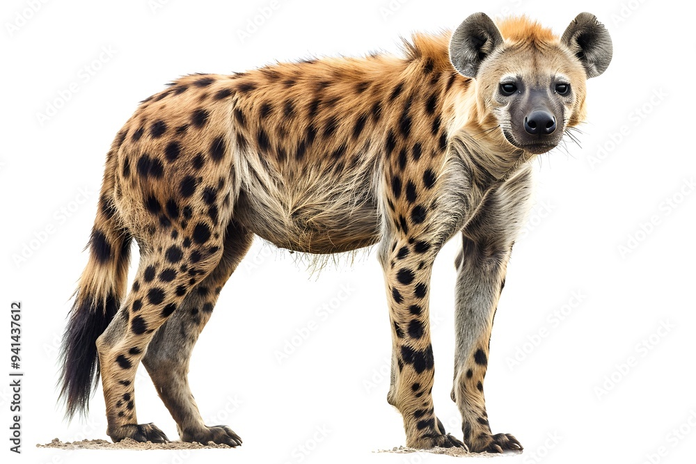 Obraz premium Striking Portrait of a Spotted Hyena in Natural Stance