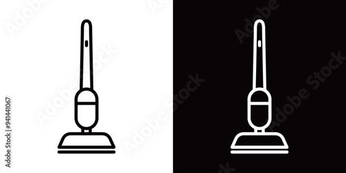 コードレスクリーナーのシンプルなラインアイコン