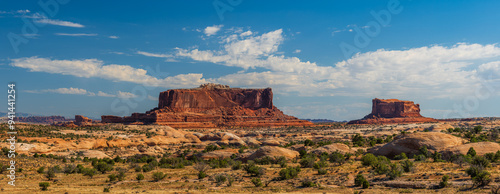 Obraz na płótnie The desert area of red cliffs of the Island in the Sky District of Canyonlands national park in Utah USA. w salonie
