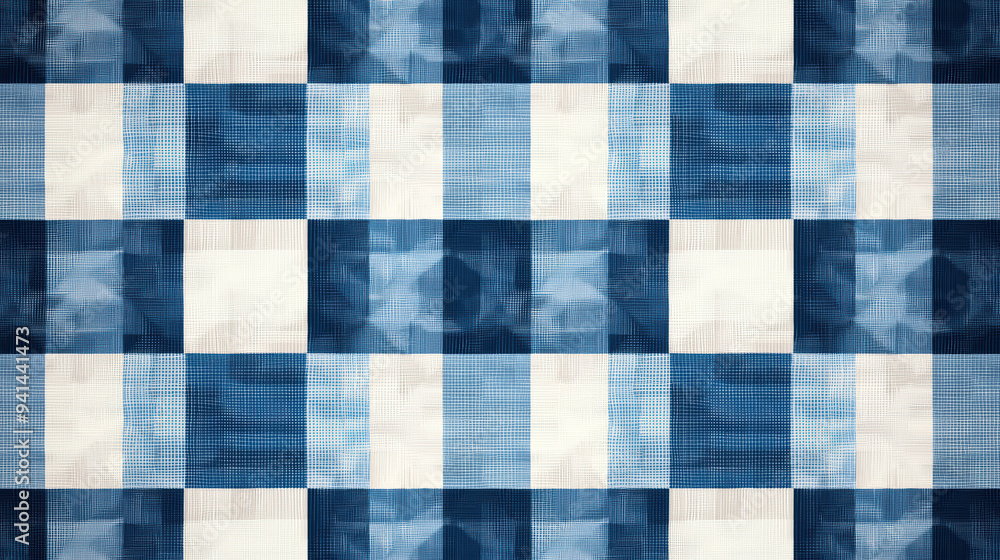 pattern of blue and white plaid fabric texture, perfect for backgrounds, textiles, and design projects requiring a classic checkered look. pattern of blue and white plaid fabric texture, perfect for backgrounds, textiles, and design projects requiring a classic checkered look.