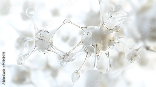 CG Abstract Neural Network: A CG representation of a neural network, with interconnected nodes and lines, floating against a white background.
