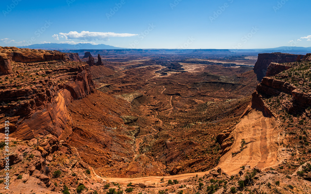 The desert area of the Island in the Sky District of Canyonlands national park in Utah USA.
