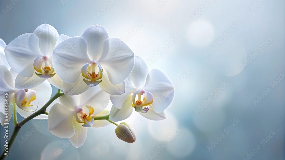 Close up of a delicate white orchid bloom , flower, orchid, close up, nature, plant, floral, white, delicate, tropical, beauty Close up of a delicate white orchid bloom , flower, orchid, close up, nature, plant, floral, white, delicate, tropical, beauty