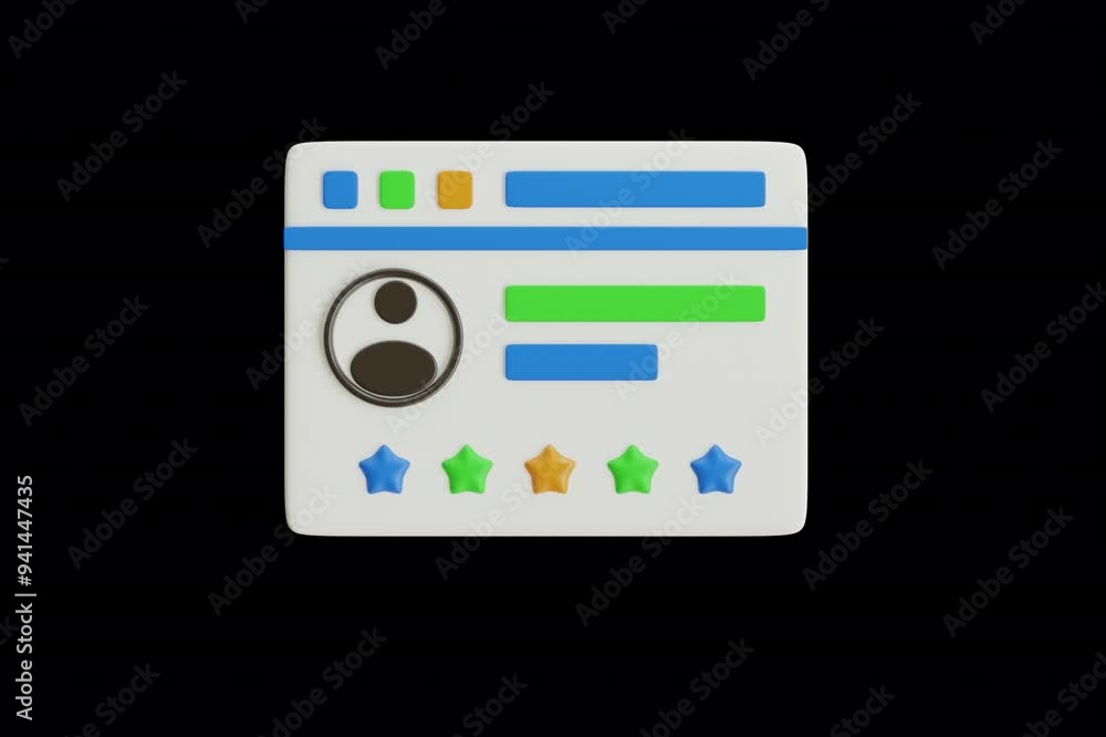 3D Illustration of Modern Cute Profile Icon Animation
3D Illustration of Modern Cute Profile Icon Animation