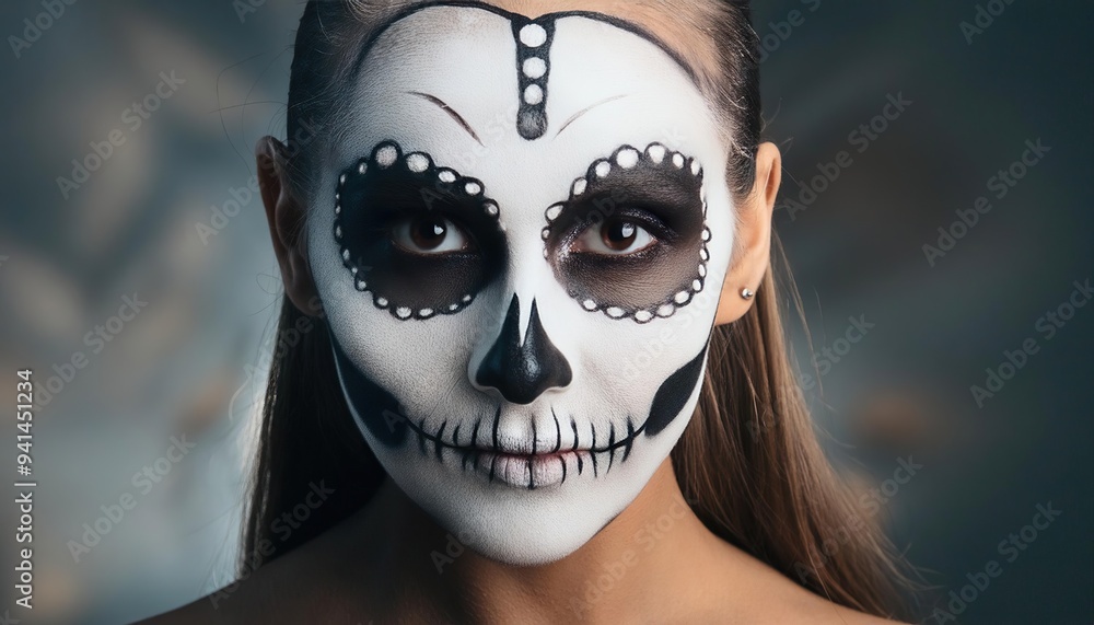 Halloween female skull makeup Halloween female skull makeup