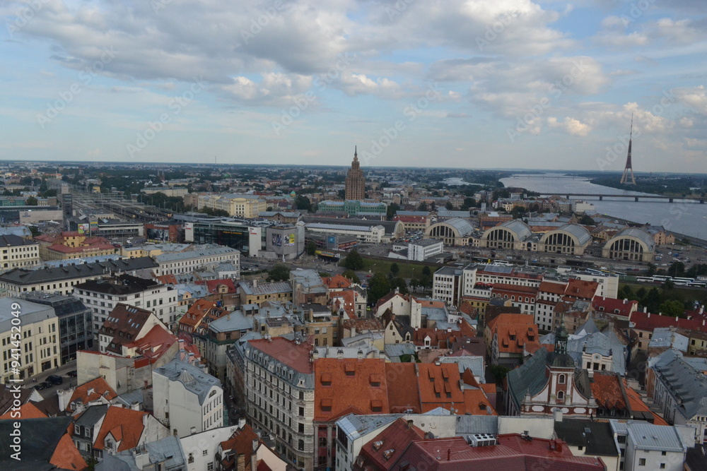 Fototapeta premium Bird`s eye view of the city