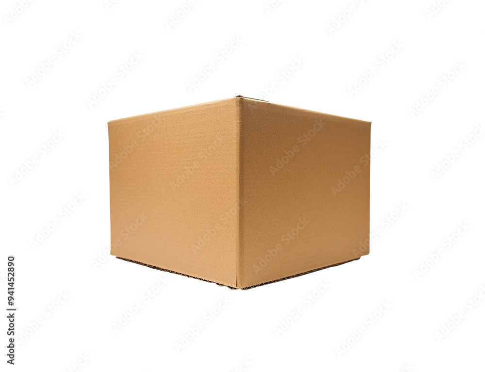 Fototapeta premium Cardboard box, isolated view