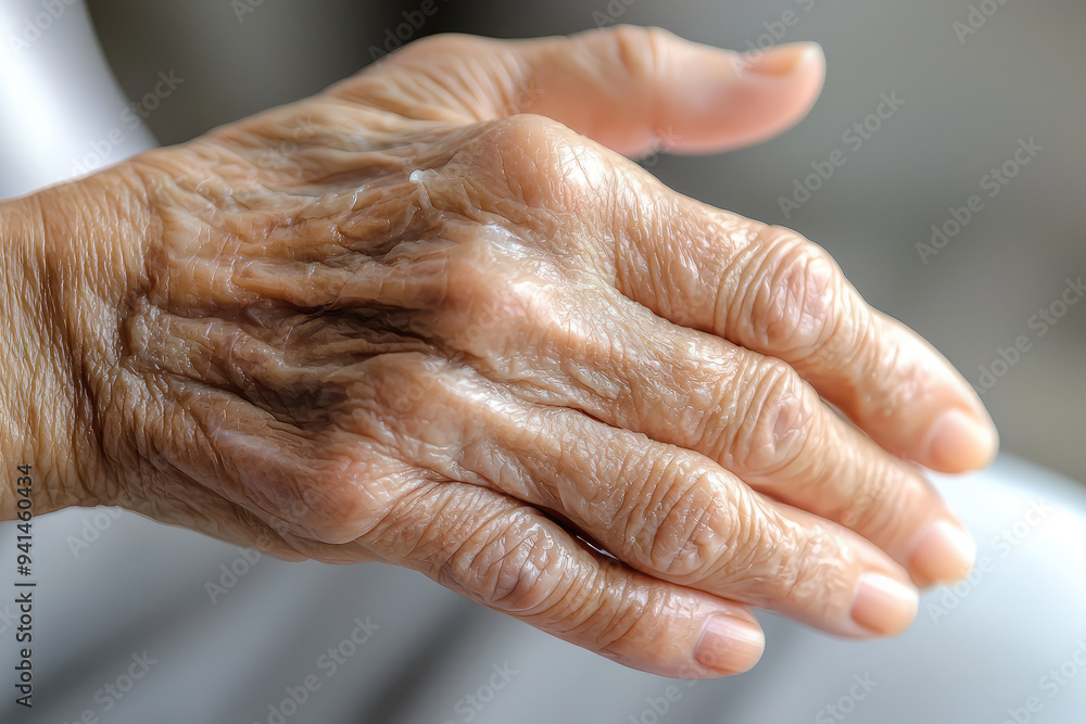 A Close-Up of a Hand Showing Swelling and Pain, Symbolizing Life's Challenges Through the Lens of the Human Condition. A Close-Up of a Hand Showing Swelling and Pain, Symbolizing Life's Challenges Through the Lens of the Human Condition.