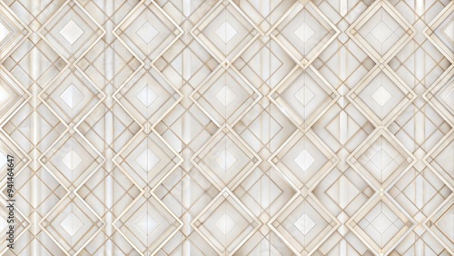 Thin Intersecting Lines Forming a Diamond Grid, white and light gray tones, refined and airy design with copy space