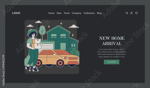 Moving Out. Flat Vector Illustration