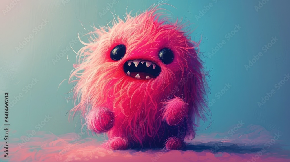 Fototapeta premium Monster Wallpaper illustration for full print t-shirt design, web background or for poster.