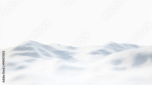 Minimalist Clean White Snow Background with Soft Undulations