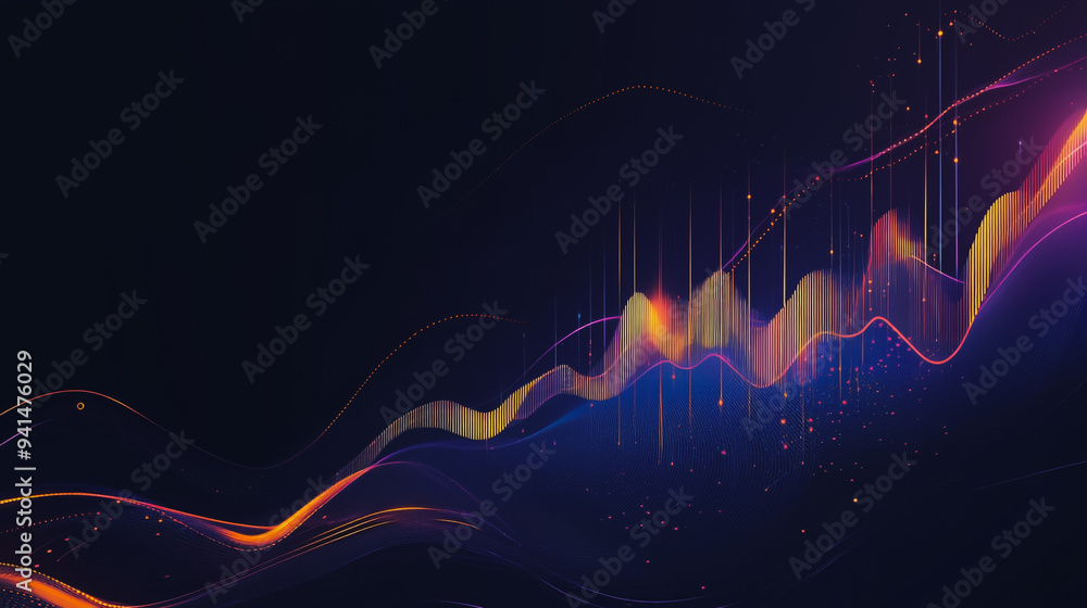 Charts and graphs with statistics for innovation Digital analyzes business potential and predicts future developments in the company's growth. Abstract black background Charts and graphs with statistics for innovation Digital analyzes business potential and predicts future developments in the company's growth. Abstract black background