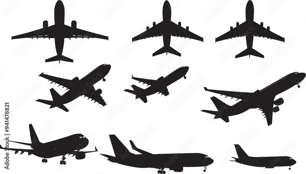 Airplane silhouette Airplane silhouette