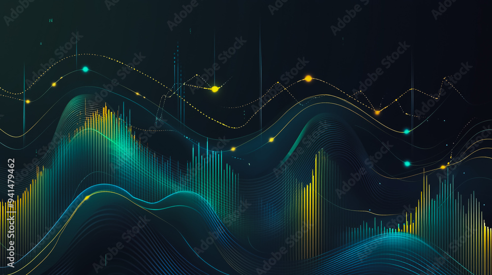 Charts and graphs with statistics for innovation Digital analyzes business potential and predicts future developments in the company's growth. Abstract black background Charts and graphs with statistics for innovation Digital analyzes business potential and predicts future developments in the company's growth. Abstract black background