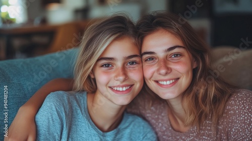 Twin Sisters Smile for the Camera