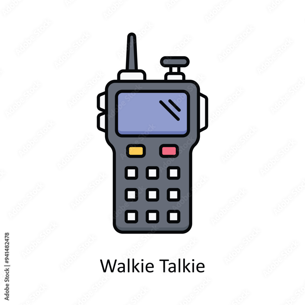 Walkie Talkie Vector filled outline icon design illustration. Law And Justice symbol on white background EPS 10 File . Walkie Talkie Vector filled outline icon design illustration. Law And Justice symbol on white background EPS 10 File .
