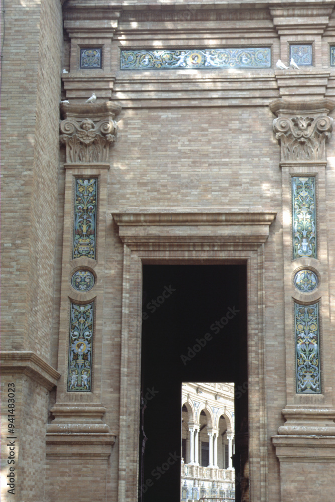 Fototapeta premium Plaza de Espana, historic square of Sevilla, Andalucia, Spain