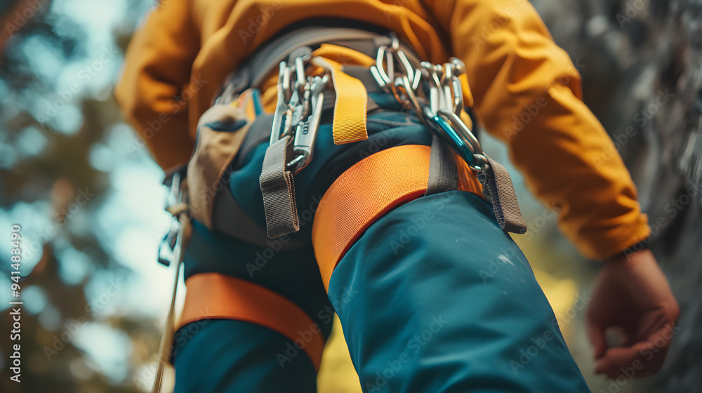 Obraz premium Rugged Outdoor Adventure Gear for Scenic Mountain Hiking Expedition