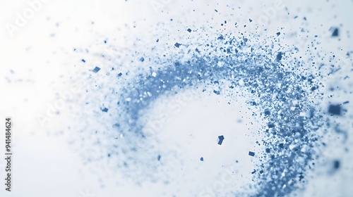 Wallpaper Mural CG Render of Floating Particles: A swirl of tiny, glowing CG particles suspended in mid-air, contrasted against a pure white background.
 Torontodigital.ca