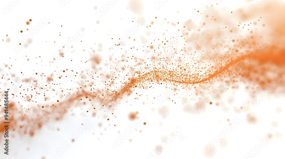 CG Render of Floating Particles: A swirl of tiny, glowing CG particles suspended in mid-air, contrasted against a pure white background.
CG Render of Floating Particles: A swirl of tiny, glowing CG particles suspended in mid-air, contrasted against a pure white background.