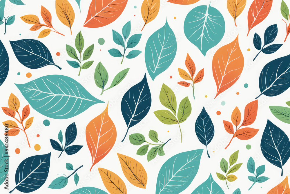 Fototapeta premium autumn leaves pattern background