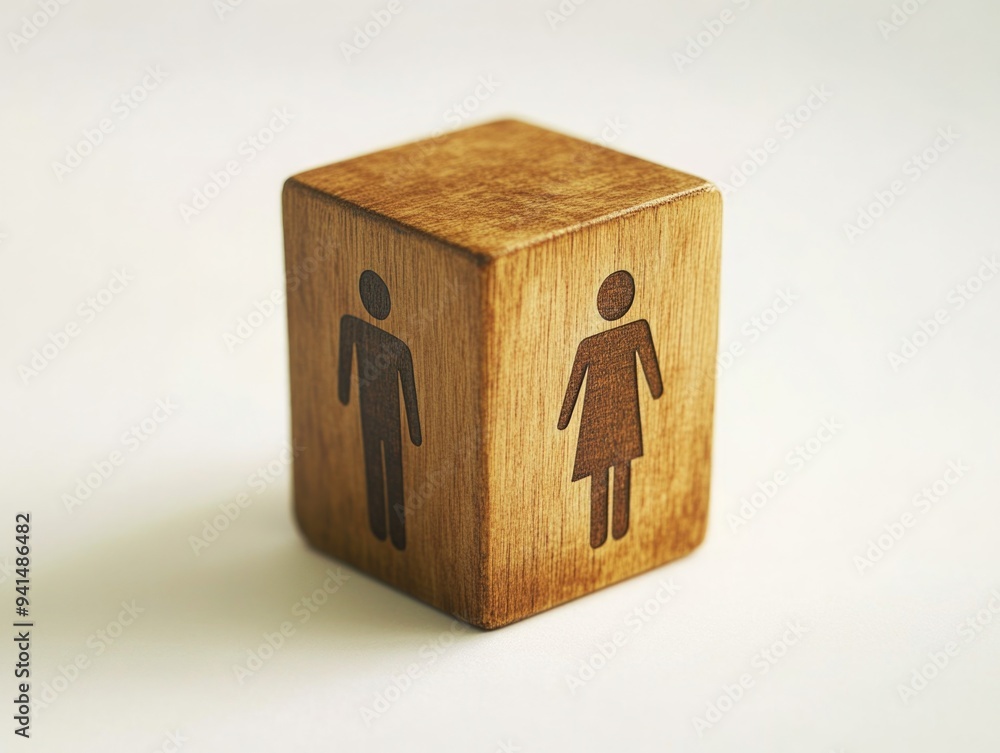 Wooden Dice with Gender Symbols Wooden Dice with Gender Symbols