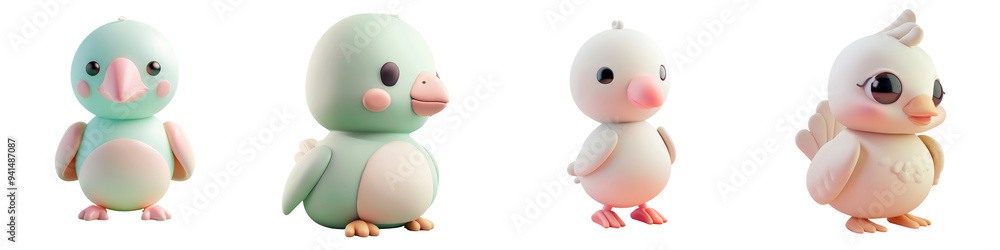 A colorful collection of cute cartoon birds showcasing adorable designs and charming expressions for creative projects. A colorful collection of cute cartoon birds showcasing adorable designs and charming expressions for creative projects.