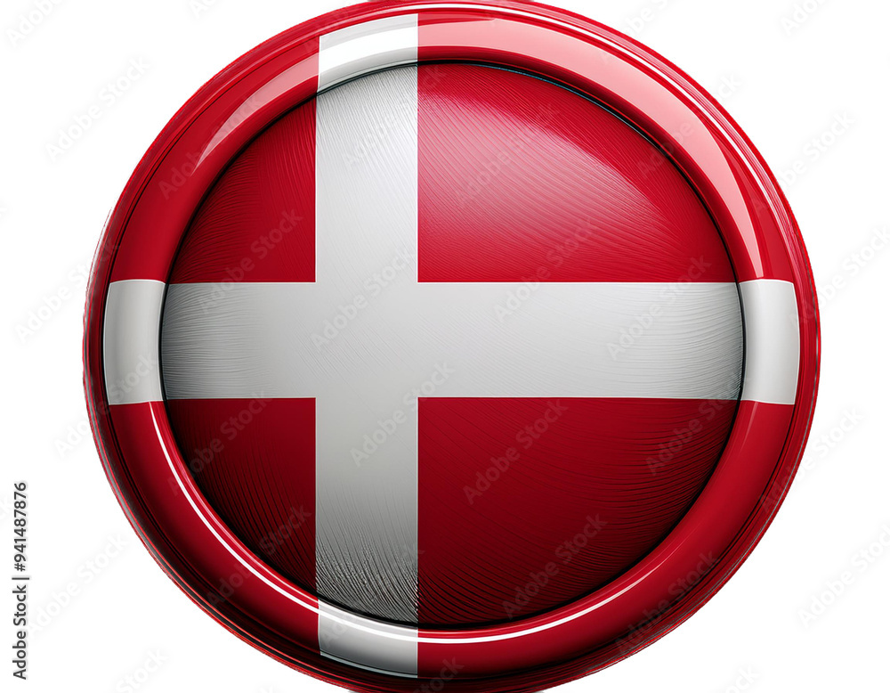 PNG Denmark flag pin circle symbol PNG Denmark flag pin circle symbol