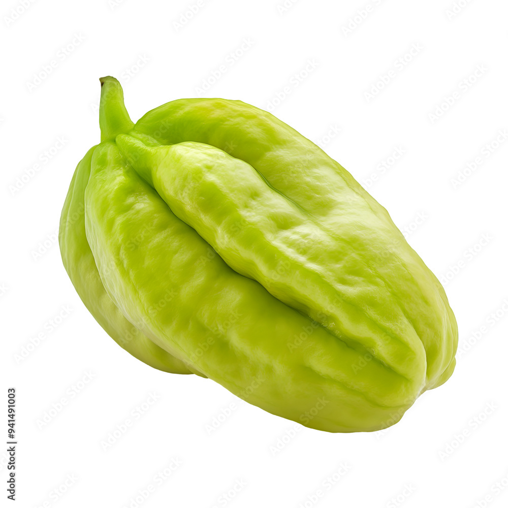 Chayote, Vegetable, Isolated on Transparent Background, Graphic Resource for Gourmet Advertising, Menu Design, Website Banners, Packaging, and Social Media Campaigns