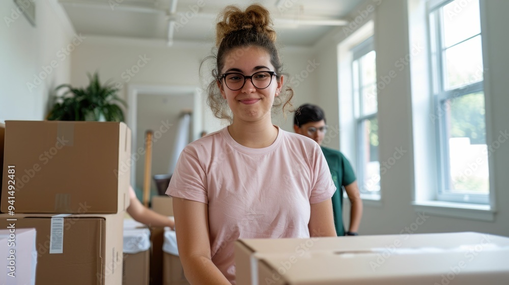 Family Working Together to Assemble a Desk Chair in a Cozy Dorm Room on Move In Day Preparing a Study Friendly Setup with Deep Depth of Field Family Working Together to Assemble a Desk Chair in a Cozy Dorm Room on Move In Day Preparing a Study Friendly Setup with Deep Depth of Field
