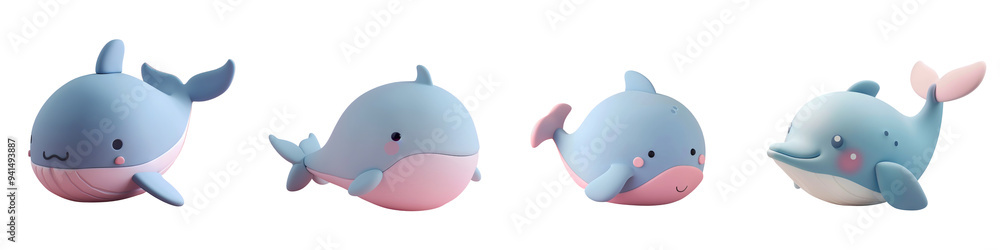 Cute cartoon whales in playful poses, perfect for children's illustrations, educational materials, and ocean-themed designs. Cute cartoon whales in playful poses, perfect for children's illustrations, educational materials, and ocean-themed designs.