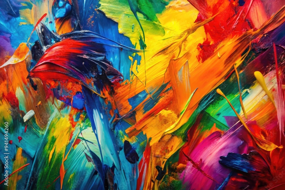 Abstract Expressionism: Bold, gestural, emotional, dynamic, colorful Abstract Expressionism: Bold, gestural, emotional, dynamic, colorful