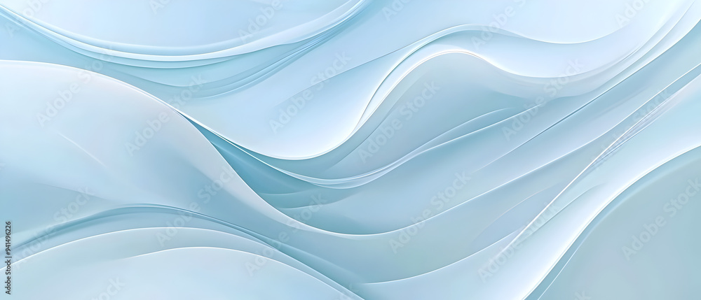 Abstract background with blue and white stripes. Light blue background with soft lines and curves, creating an elegant and modern design for presentation or banner template Abstract background with blue and white stripes. Light blue background with soft lines and curves, creating an elegant and modern design for presentation or banner template