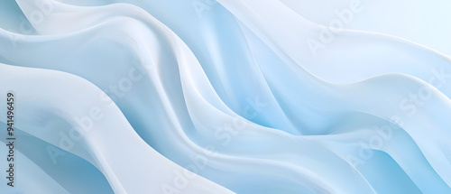 Wallpaper Mural Abstract background with blue and white stripes. Light blue background with soft lines and curves, creating an elegant and modern design for presentation or banner template Torontodigital.ca