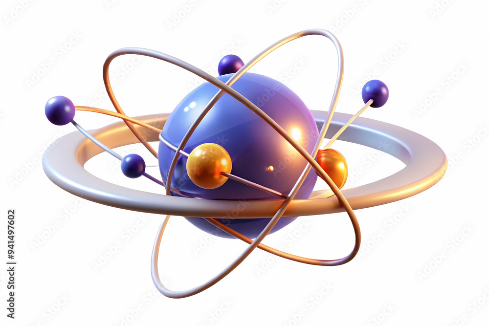 3D Floating quantum particles with light trails on an isolated white background concept as Two floating quantum particles with glowing light trails suspended on an isolated white background. The parti 3D Floating quantum particles with light trails on an isolated white background concept as Two floating quantum particles with glowing light trails suspended on an isolated white background. The parti