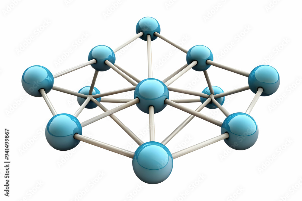3D Levitation of a digital network with connected nodes on an isolated white background concept as A network of connected nodes floating mid air forming a digital mesh all isolated on a white backgrou 3D Levitation of a digital network with connected nodes on an isolated white background concept as A network of connected nodes floating mid air forming a digital mesh all isolated on a white backgrou