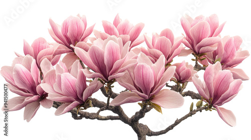 Flower colorful realistic leaves, isolated on transparency background PNG