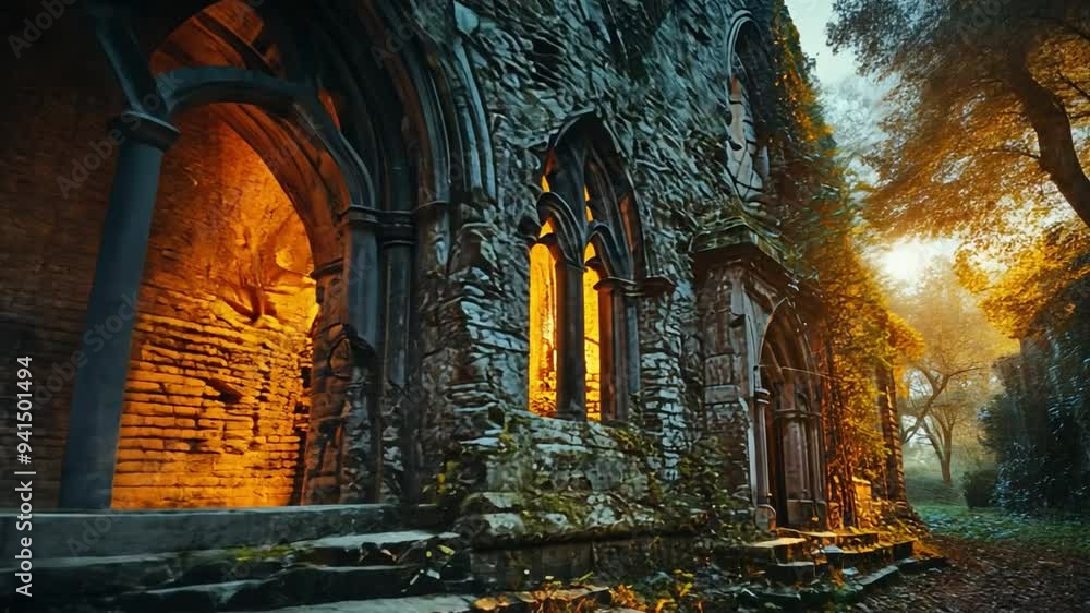 Nighttime ruin of a chapel
Nighttime ruin of a chapel