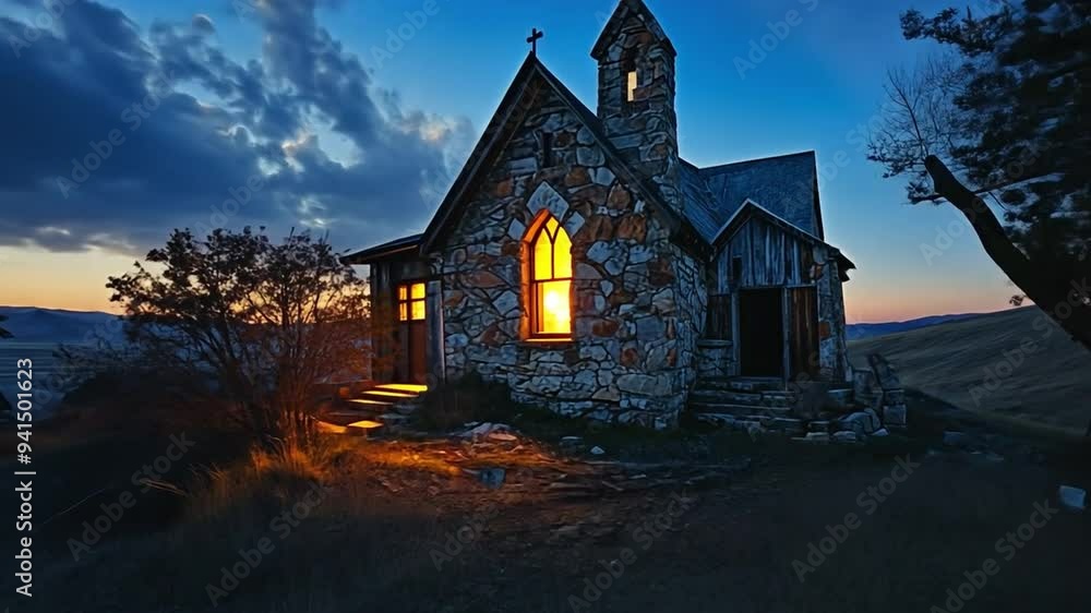 Nighttime ruin of a chapel
Nighttime ruin of a chapel