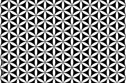 Abstract Seamless Geometric Black and White Pattern. 