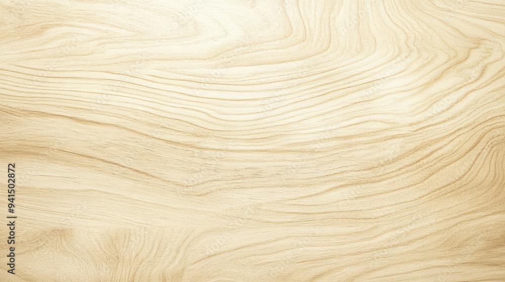 Light oak wood surface with smooth texture and subtle grain patterns, perfect for a modern and minimalistic background