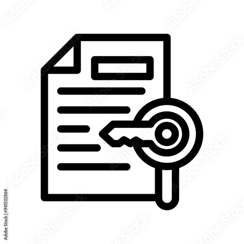 14 keyword line icon illustration vector graphic