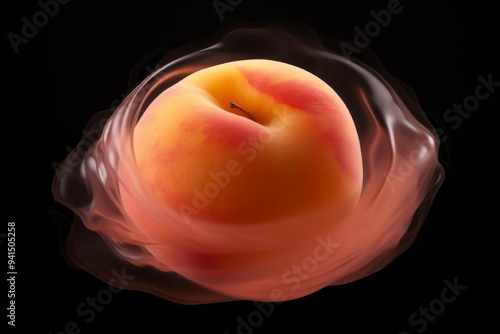 circle Peach soft steam effect 