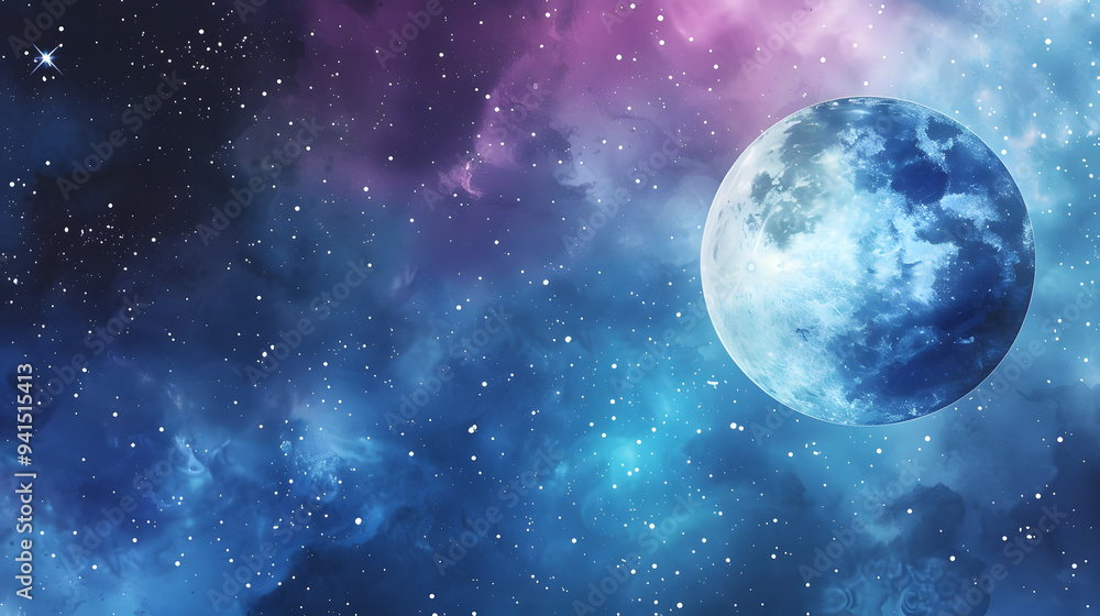 Obraz premium Vacuum Space Element watercolor style