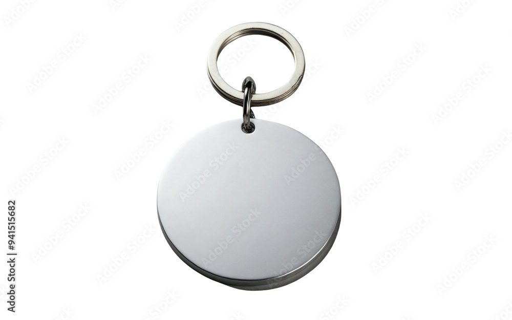 mock up white blank round key chain, gray background, Ai generated Images mock up white blank round key chain, gray background, Ai generated Images