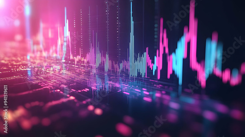 3D Icon as AI powered trading and stock market graph concept as An AI powered trading icon paired with a stock market graph representing the advanced trading capabilities of AI in the financial market